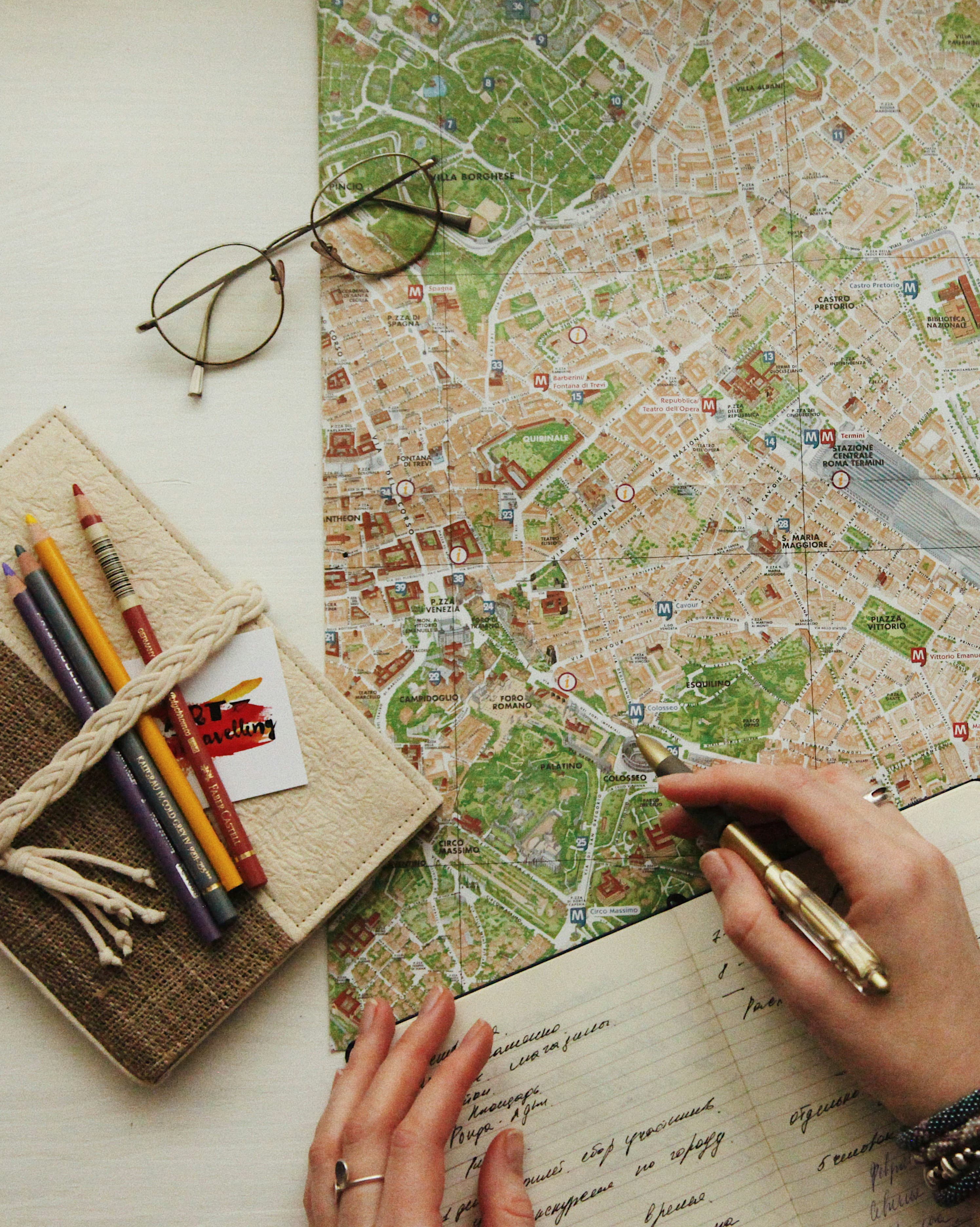 Planning a trip with map